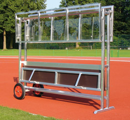Fahrbare Sportlerbank